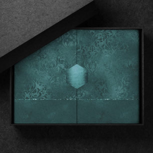 Papier Mousseline Romance Turquoise de minuit Dark Satiny Grunge D