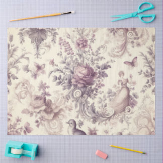 Papier Mousseline Romantic French Roses Birds Decoupage