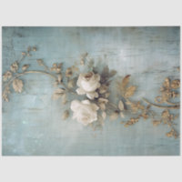 Romantique blanc roses or script ornement baroque