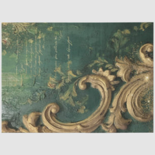 Papier Mousseline Romantique Emerald et Gold Design Series 5