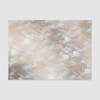 Papier Mousseline Romantique, or, sarcelle,, aquarelle, chic, floral