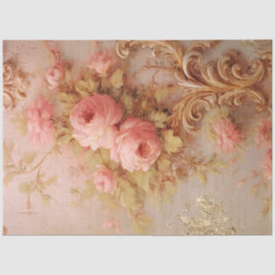 Papier Mousseline Romantique Rose et Gold Design Series 20