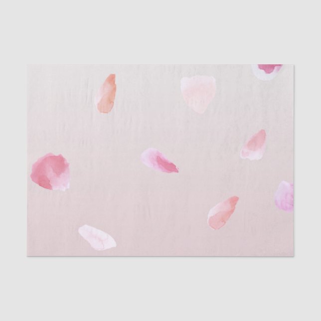 Papier Mousseline Romantique rose pâle Rose pétal floral (Recto)