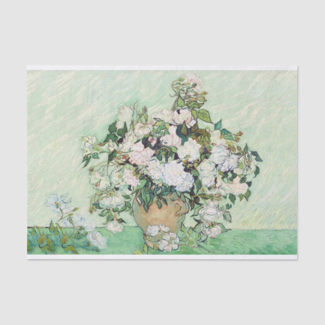 Papier Mousseline Rose 1890 par Vincent Van Gogh (Recto)