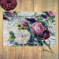 Rose anglais Florals Écritures éphémères Découpage