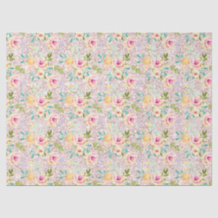 Papier Mousseline Rose Blush Faux Parties scintillant Étincelle Flor