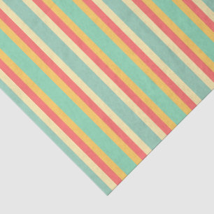 Papier Mousseline Rose Clair Jaune Vert Bleu Rayures