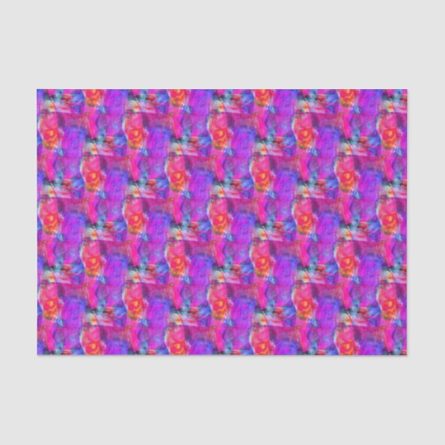 Papier Mousseline Rose d'art, bleu, arrière - plan rouge de texture (Recto)