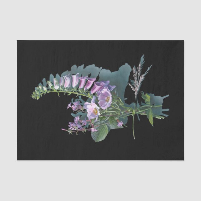 Papier Mousseline Rose de chiens par Mary Delany (Recto)