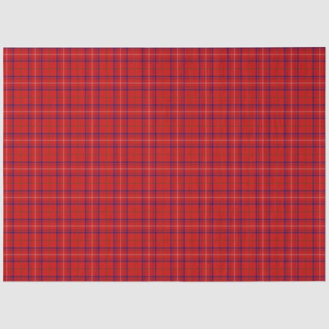 Papier Mousseline Rose de clan Tartan (Recto)