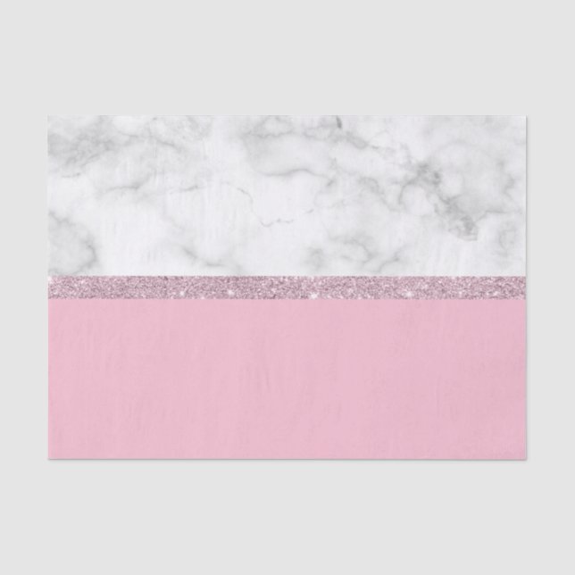 Papier Mousseline Rose de marbre blanc de parties scintillantes (Recto)