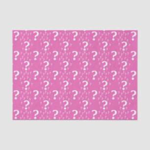 Papier Mousseline Rose de puzzle d'énigme de point d'interrogation