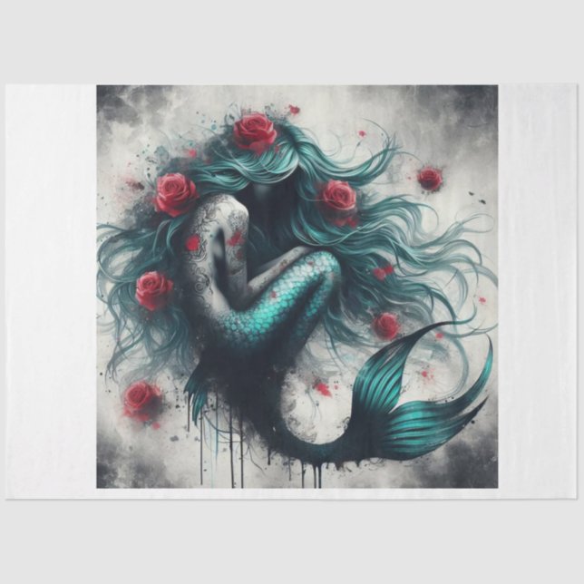 Papier Mousseline Rose de sirène (Recto)