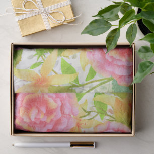 Papier Mousseline Rose Distressée Vintage