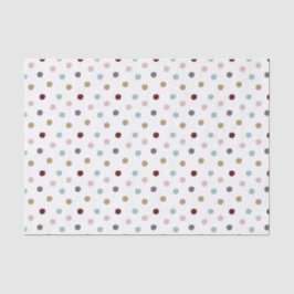 Papier Mousseline Rose et Bleu, Or, Vin Pois rouges