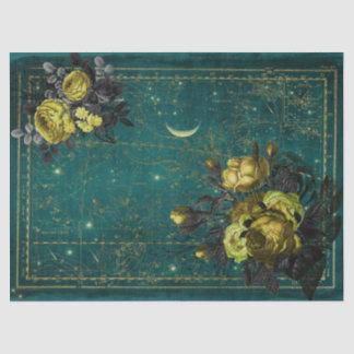Papier Mousseline Rose et étoiles
