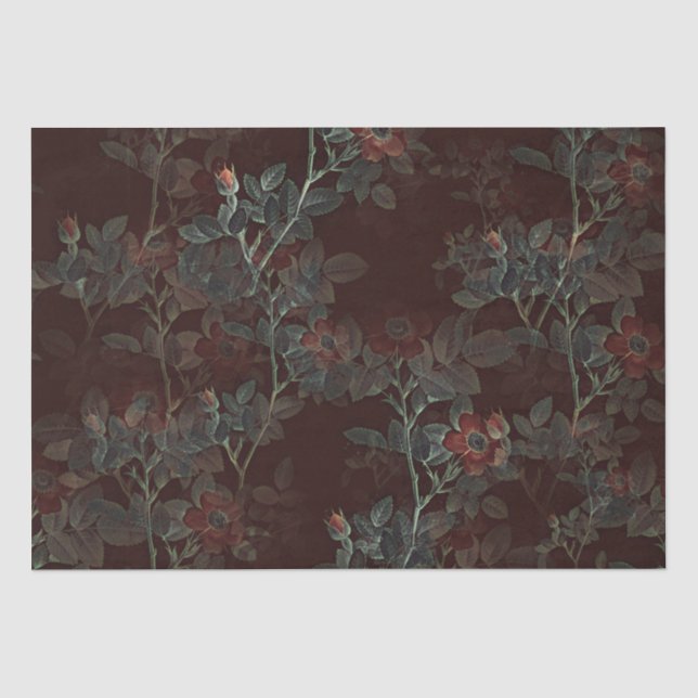 Papier Mousseline Rose foncé Boules Roses gothiques Découpage (Recto)