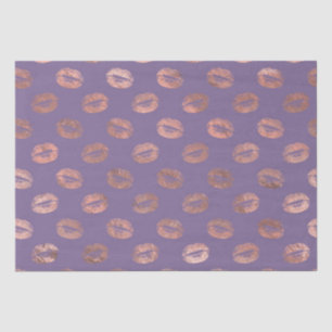 Papier Mousseline Rose Gold Glamour et Lèvres Lavande