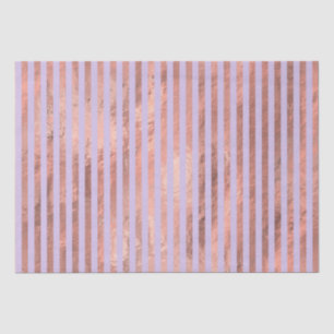 Papier Mousseline Rose Gold Glamourux et Rayures Lavande