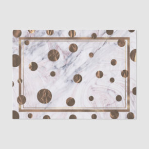 Papier Mousseline Rose Gold Marble Swirl Bronze Copper tendance Part