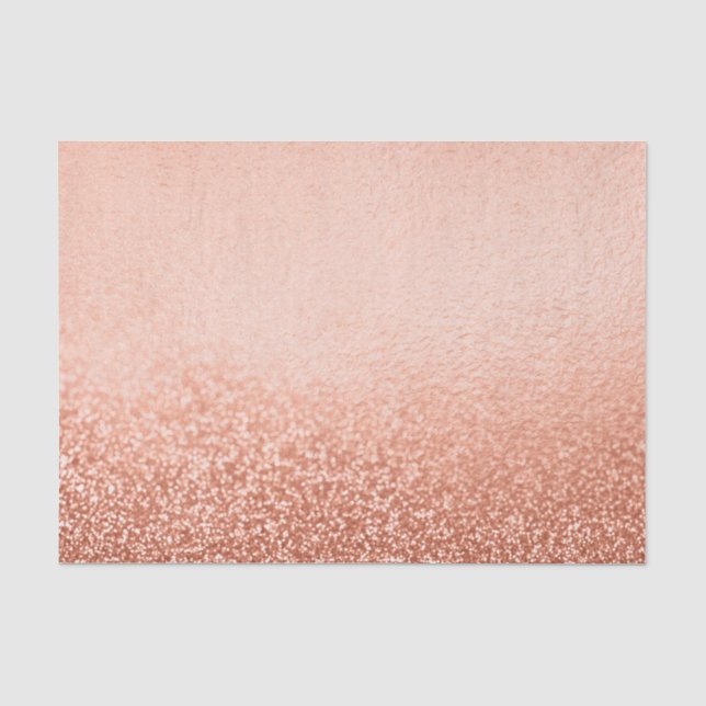 Papier Mousseline Rose Gold Ombre Parties scintillant Métal look élé (Recto)