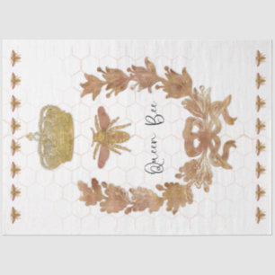 Papier Mousseline Rose Gold Queen Bee Crown Parties scintillant roya
