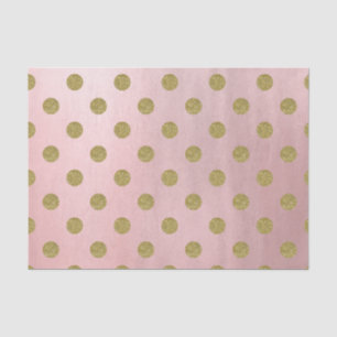 Papier Mousseline Rose Gold Rose Brillant Glamour Points Modernes Ch