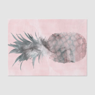 Papier Mousseline Rose Gold Rose Tropical D'été Ananas Fête