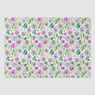 Papier Mousseline Rose Gris Vert Floral Mariage Anniversaire Elle