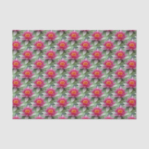 Papier Mousseline Rose Lotus Water Lily
