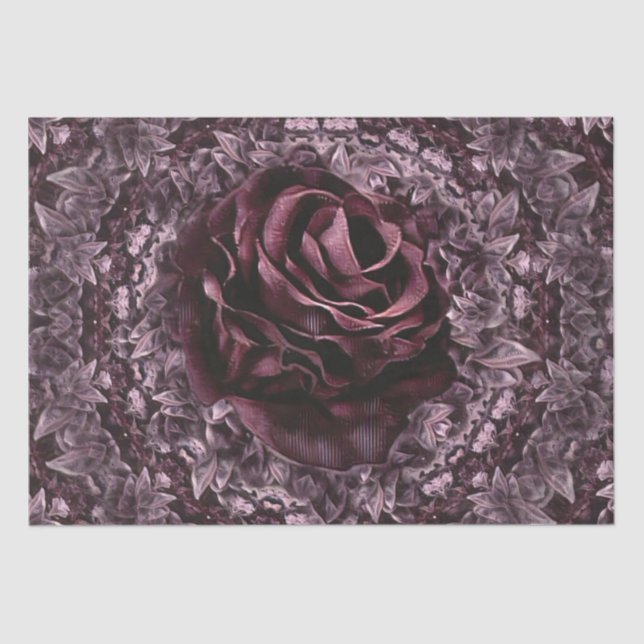 Papier Mousseline Rose Mandala (Recto)