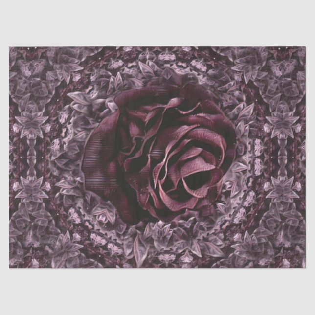 Papier Mousseline Rose Mandala (Recto)