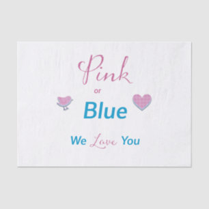 Papier Mousseline Rose ou bleu