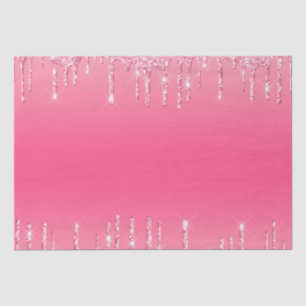 Papier Mousseline Rose Pailleté Scintillant Féminin Branché Chic Lux