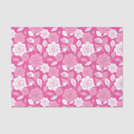 PAPIER MOUSSELINE ROSE PATTERN (PINK)