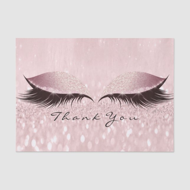 Papier Mousseline Rose Rose Gold Parties scintillant Merci SPA Eyes  (Recto)