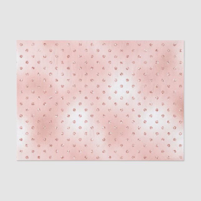 Papier Mousseline Rose Rose Or Blush cristaux métalliques Swarovski (Recto)