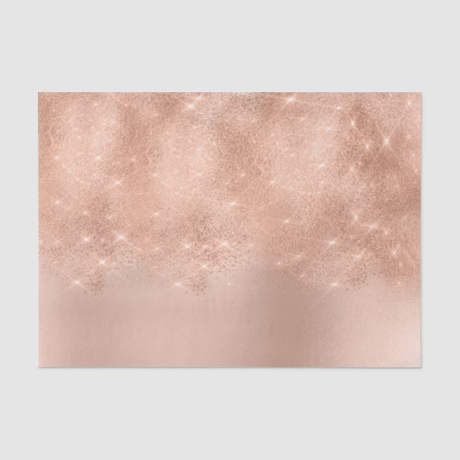 Papier Mousseline Rose Rose Or Métallurgique Blush Parties scintilla (Recto)