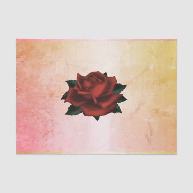 Papier Mousseline Rose rouge Mariage gothique Peach (Recto)