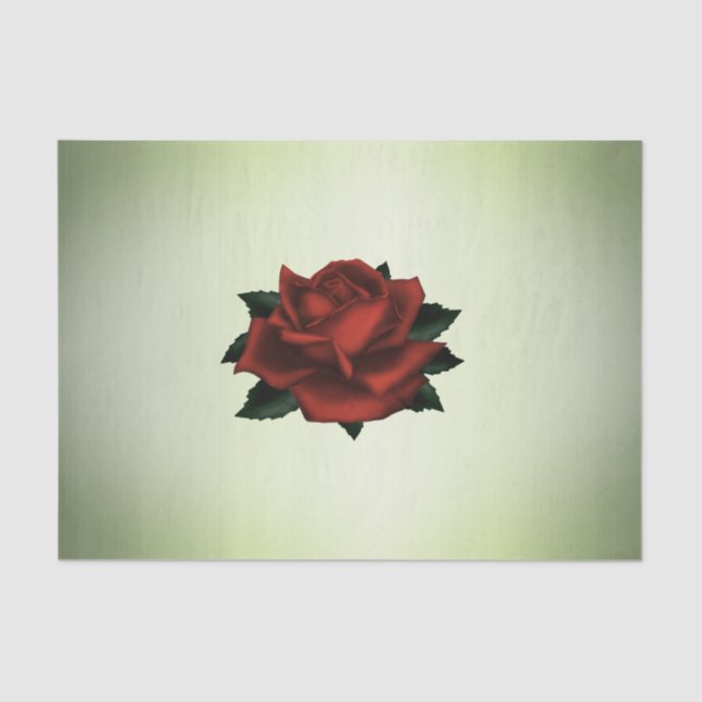 Papier Mousseline Rose rouge vert gothique (Recto)