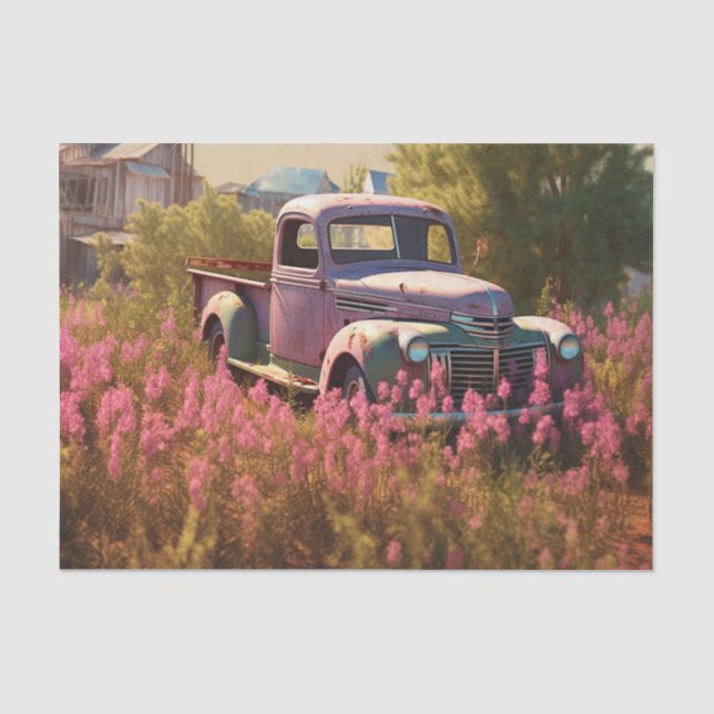 Papier Mousseline rose vintage (Recto)