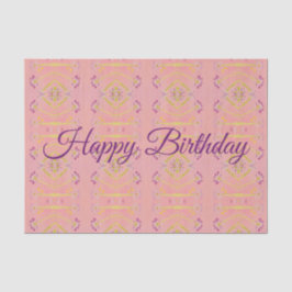 Papier Mousseline Rose violet et vert citron vert