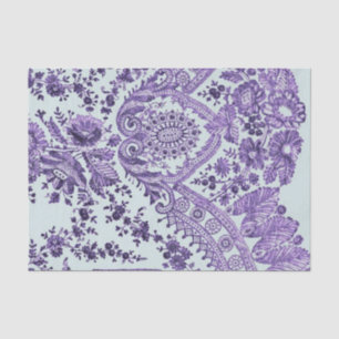Papier Mousseline Roses de dentelle violette