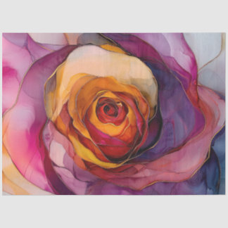 Papier Mousseline Roses de la série Encre d'alcool Conception #26