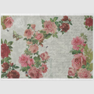 Papier Mousseline Roses en papier découpage en fleurs