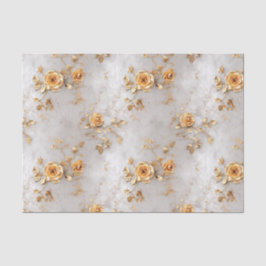 Papier Mousseline Roses jaunes romantiques