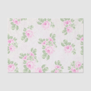 Papier Mousseline Roses roses chics minables floraux fanés