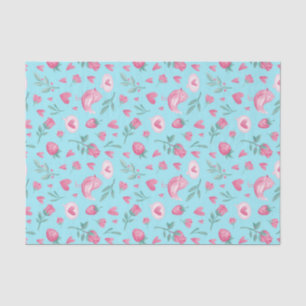 Papier Mousseline Roses roses roses Romance Amour Motif Saint Valent