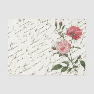 Papier Mousseline Roses roses roses vintages en français