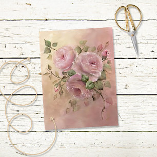 Papier Mousseline Roses roses vintages